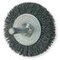 Brosse rotative circulaire diamètre 75 sur tige 6 mm H10mm.